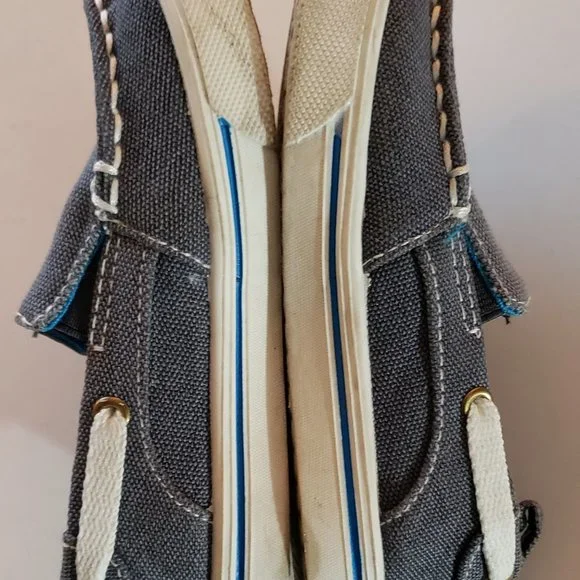 Garanimals Toddler Boys size 8 BLUE Canvas Slip on Flat Sole Comfort Boat Shoes - Picture 4 of 6